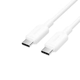 VENTION USB Type-C Машки на Type-C Машки 3A Кабел 2М Бел PVC Тип