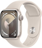 Apple Watch S9 GPS 41mm Starlight алуминиумска футрола со Starlight спортски ремче - S/M