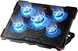 Држач за лаптоп Platinet PLCP5FB до 17,3"/5 вентилатори/2 USB/сини LED диоди