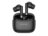 Слушалки Blackview AirBuds 4 црни TWS, микрофон, IPX7, BT 5.3, поништување на бучава, допир со футрола за полнење