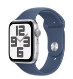 Apple Apple Watch SE GPS 44mm сребрено алуминиумско куќиште со тексас спортски ремче - S/M