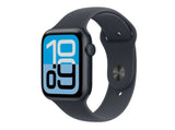 Apple Watch SE 3 GPS 44mm Midnight алуминиумско куќиште со Midnight Sport ремен - S/M