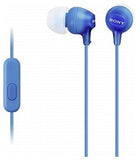 Слушалки Sony MDR-EX15APL со микрофон сина боја