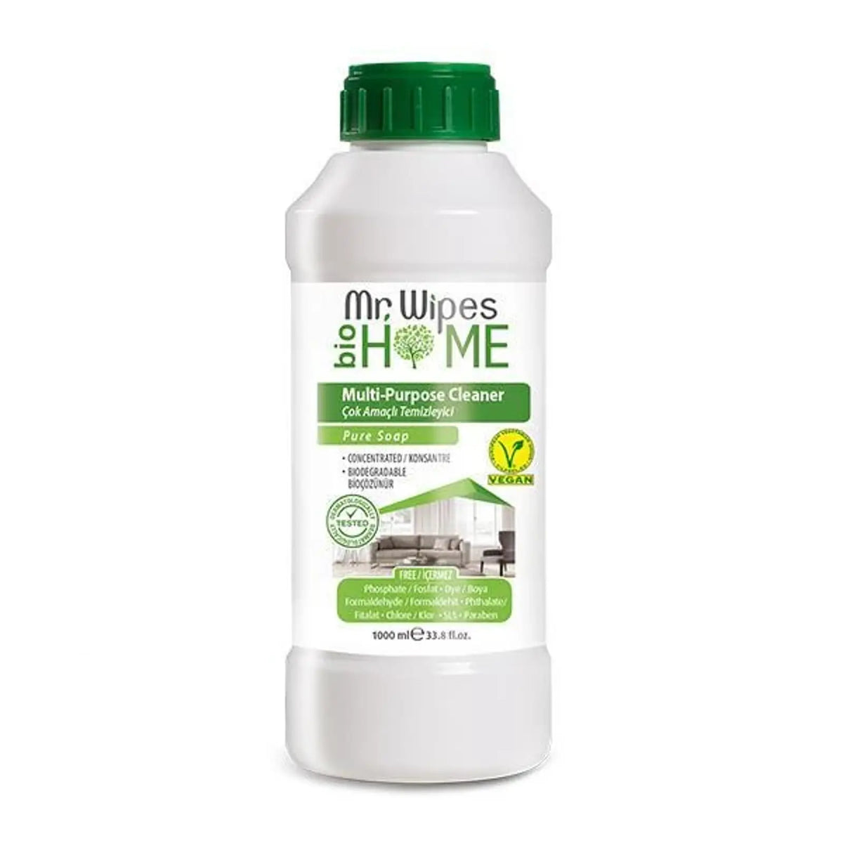 MR WIPES MULTI PURPOSE CLEANER DROP PURE SOAP 1000 ML