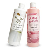 SET 2/1 BODY WASH ROSE GARDEN,BODY WASH WHITE LILY