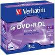 DVD+R DL 8.5GB 8x Verbatim 5 copë kuti e hollë