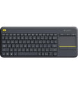 Тастатура Logitech Wireless Touch K400 Plus за поврзување со компјутер до телевизор, црна