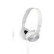 Слушалки Sony MDR-ZX310APW со микрофон, бели
