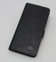 Mbështjellëse me rrota për Xiaomi Redmi 4, e zezë, prej lëkure