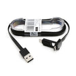 USB кабел 2 во 1 микро USB и Lightning Black Omega