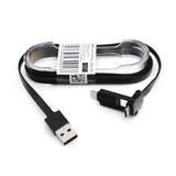 USB кабел 2 во 1 микро USB и Lightning Black Omega