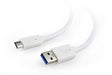 Кабел USB 3.0 AM до Type-C 1m Gembird бел