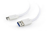 Кабел USB 3.0 AM до Type-C 1m Gembird бел