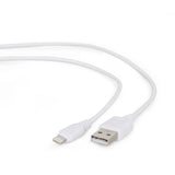 USB кабел за Apple уреди Lightning Gembird 1м бел
