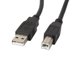 Cable USB 2.0 A to B 1.8m Lanberg Ferrite Black