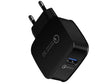 Универзален брз полнач за паметни телефони Qualcomm Quick Charge QC 3.0 Black