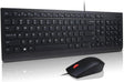Тастатура Lenovo Essential со кабелска тастатура и глушец, USB, црна
