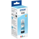Кошничка. Шишенце со светло цијан мастило Epson 108 L8050/L18050