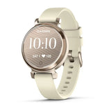 Паметен часовник Garmin Lily 2 Cream Gold со силиконски ремче од кокос