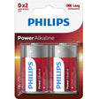 Батерии Philips D, пакување од 2 алкални батерии