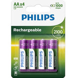 Philips батерии за полнење AA, пакување од 4 2100 mAh