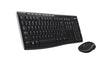 Тастатура Logitech Wireless Desktop MK270 со глушец, црна