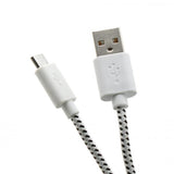 Кабел USB 2.0 A-приклучок до микро B-приклучок 1м SBOX плетен бел