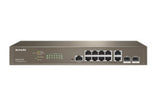 Tenda Switch 10 портни гигабитни + 2xSFP + 1x конзолен слој 3 управуван TEG5312F