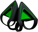 Kitty Ears за слушалки Razer Kraken - зелени