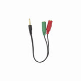 Кабел стерео приклучок 3,5mm 4-пински кон двојни стерео приклучоци 3,5mm 0,2m аудио црна SBOX