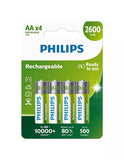 Philips батерии за полнење AA, пакување од 4 2600 mAh