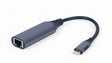 Адаптер USB тип-C до гигабитна LAN Gembird вселенски сив
