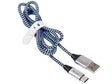 Кабел USB-A 2.0 до Type-C 1m Tracer црно-син