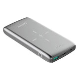 Моќна батерија Platinet 10000mAh безжична 10W двоен USB + тип-C црна