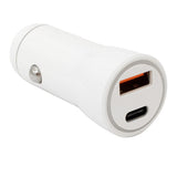 USB универзален полнач за автомобил SBOX со двоен приклучок 20W бел