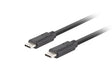 Кабел USB 3.2 Gen 2 Type-C до Type-C 1m Lanberg 100W PD