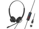 Слушалки Tellur Voice 320 Бинаурални USB-A, Тип-C, Црни