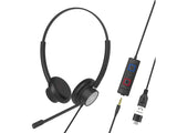 Слушалки Tellur Voice 420 Бинаурални USB-A, Тип-C, 3.5mm црни