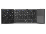 Тастатура XtremeMac Bluetooth со допирна површина, за патување, преклопна, вселенско сива