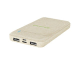 Батерија за полнење Tellur Green PD103 10000mAh PD18W Двоен USB + Type-C + Micro USB Еколошка кремаста