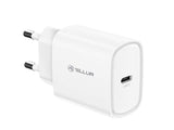 USB универзален полнач за напојување Tellur 20W тип-C PD 3.0 бел