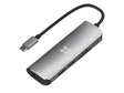 Докинг станица XtremeMac 6-портен хаб тип-C 2x USB 3.0, HDMI 4K, USB-C PD, SD/MicroSD MacBook Silver