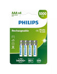 Philips батерии за полнење AAA, пакување од 4 батерии од 1000 mAh