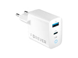 USB универзален полнач за напојување Forever GaN TC-06-65AC 65W тип-C бел