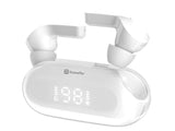 Слушалки XtremeMac X-Twist бели TWS, микрофон, ENC, BT v5.2, IPX4, LED, на допир со футрола за полнење