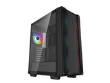 ATX Midi Tower куќиште Deepcool CC560 V2 ARGB црно со USB 3.0, USB 2.0, 4x 120mm LED вентилатори