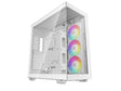 ATX / E-ATX Midi Tower куќиште Deepcool CH780 бело ARGB со 4 USB 3.0, 3 x 140mm (420mm), LED вентилатори