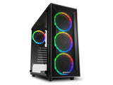 ATX Midi Tower куќиште Sharkoon TG4M RGB Gaming со 2 USB 3.0 порти, 4 RGB вентилатори од 120 mm