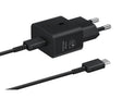 Samsung супер брз полнач PD 25W USB-C црн со кабел