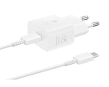 Samsung супер брз полнач PD 25W USB-C бел со кабел
